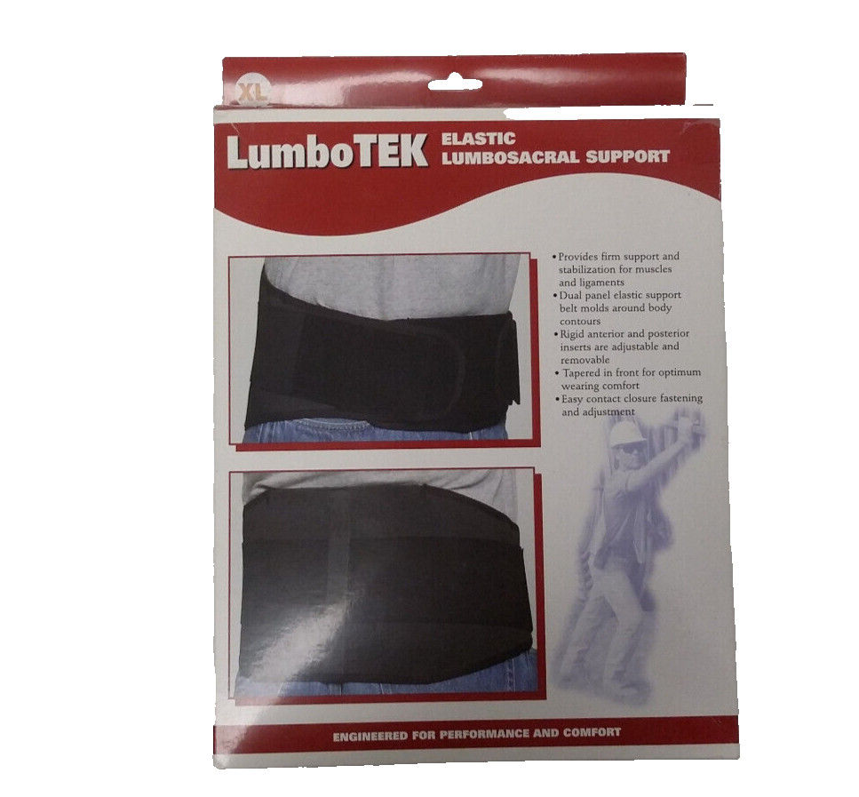 OTC LumboTek Lumbosacral Support with 11 Back Inserts, XL, Black, (2895-BL11-XL)