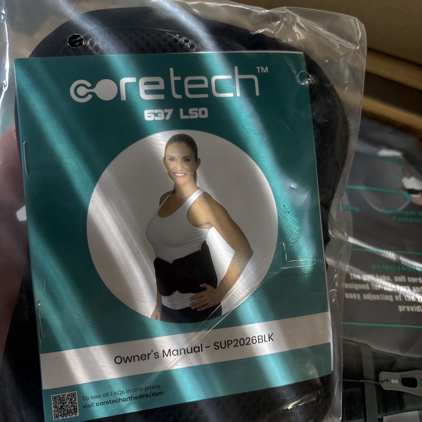 Coretech 637 LSO Back Support & Stabil Brace S-4XL 25″-68″ Waist ~ SUP2026BLK