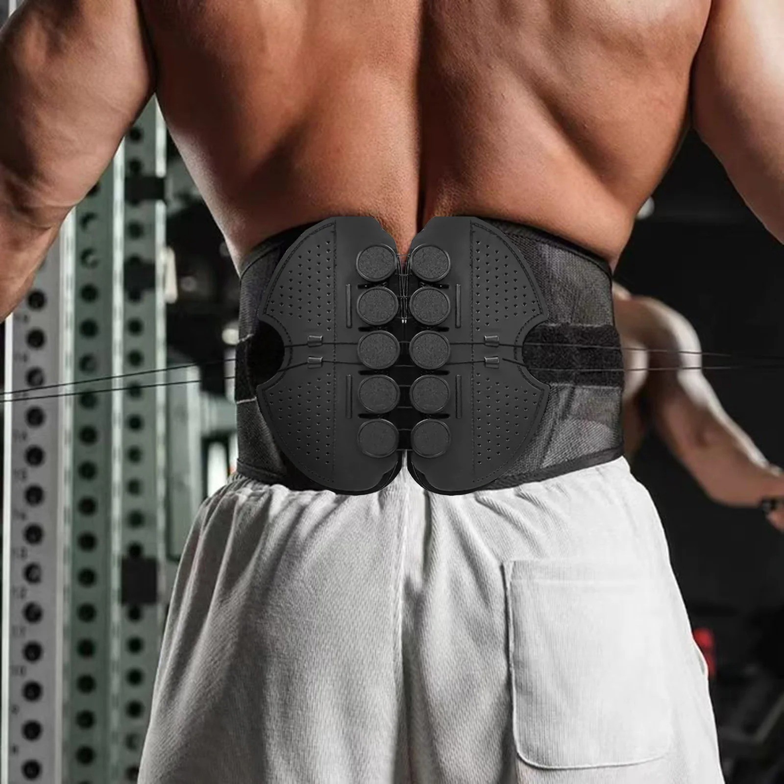 Unisex Lumbar Support Belt Breathable Waist Back Brace Posture Protector Wrap