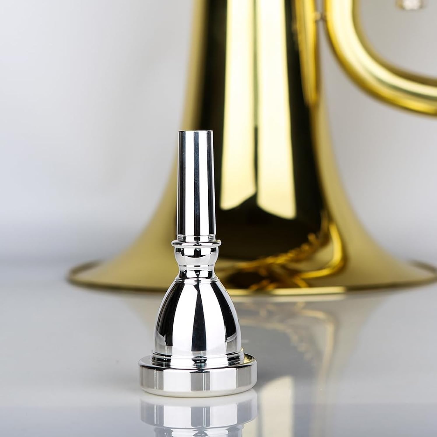 Standard Tuba Mouthpiece Silver Plated Fits Size 22