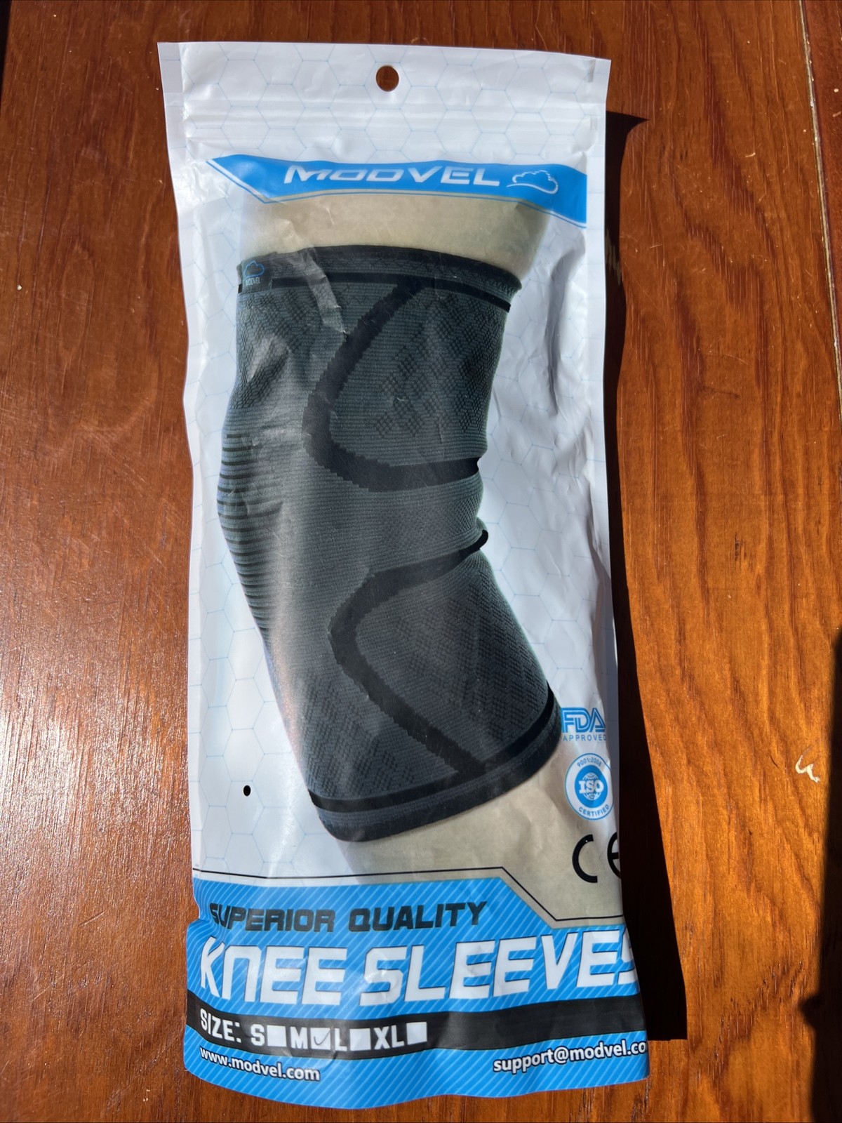 Modvel Knee Sleeve Pair Size M Black Support & Protection MPN MV-111-M-BLACK