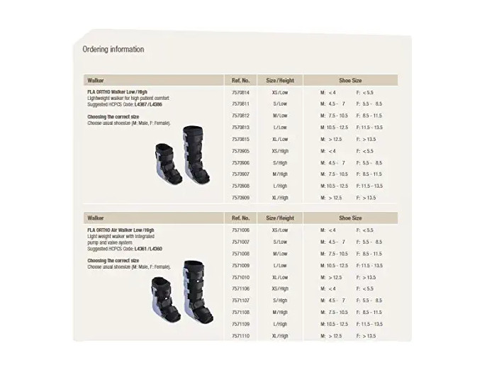 Adjustable Air Ankle Walker, Low/Small