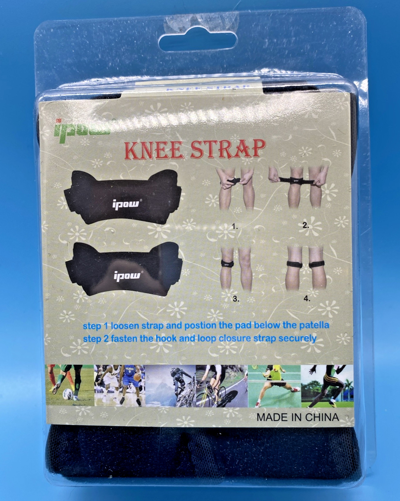 IPOW Brand 1 Pair (2 Pcs) Knee Strap Pain Relief Support Patella Stabelizer New