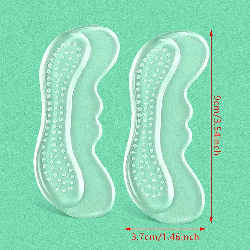10 pairs Invisible Silicone Gel Heel StickersPain Relief InsolesFoot CareAdhesiv