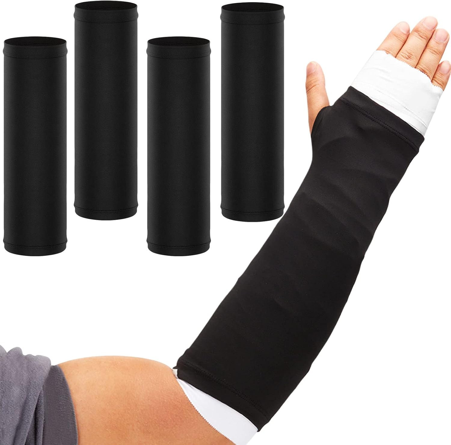 4 Pcs Arm Cast Cover Protector Short Decorative Arm Cast Sleeve Removable Washab