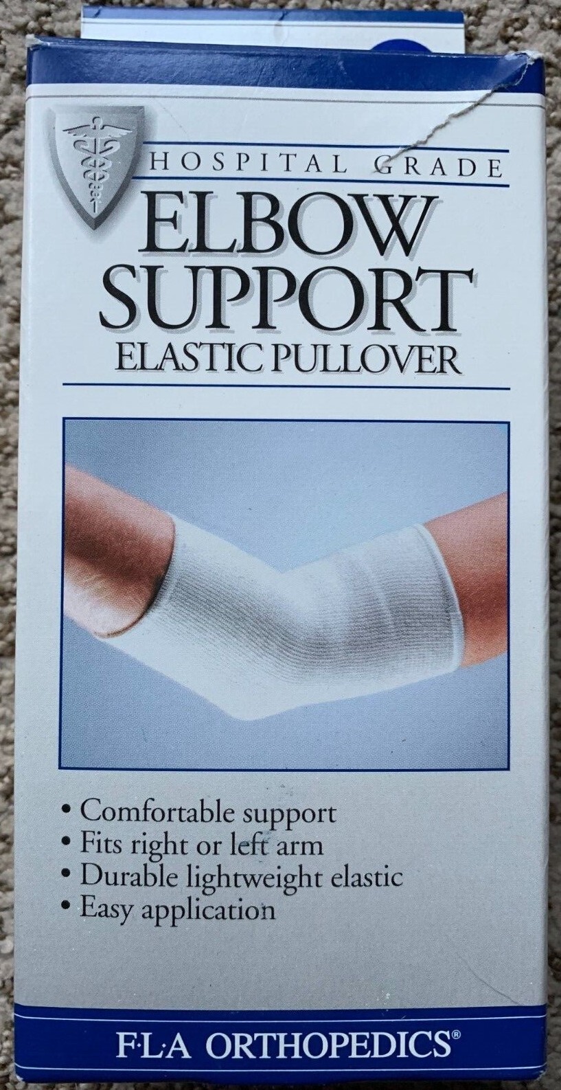 FLA ORTHOPEDIC HOSPITAL GRADE ELBOW SUPPORT ELASTIC PULLOVER SIZE LARGE L