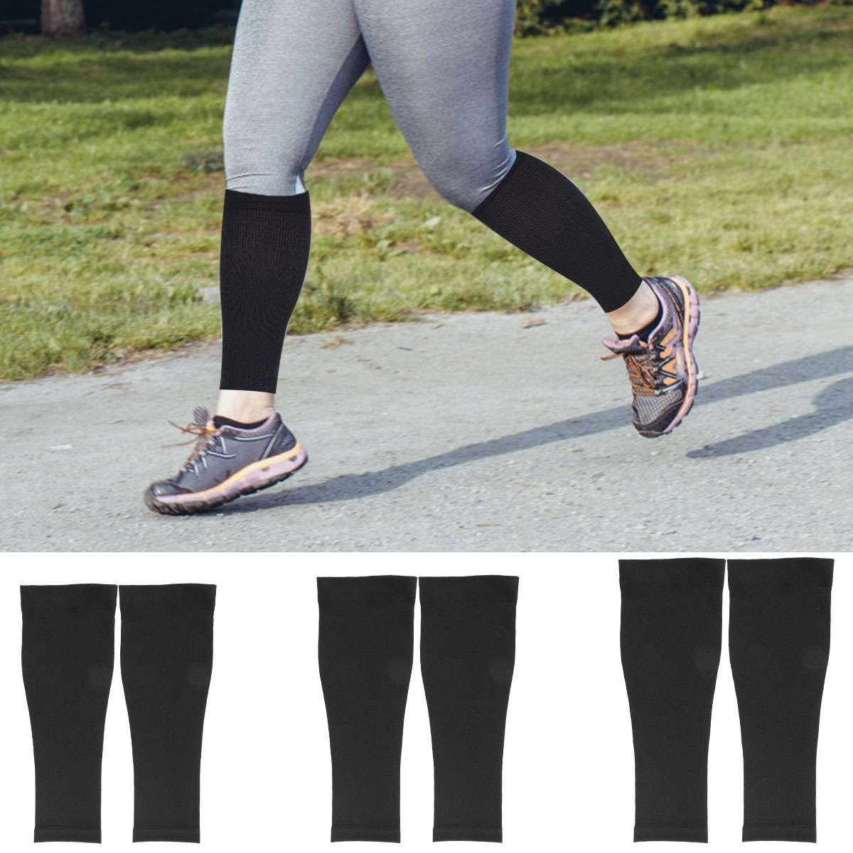 Plus Size Unisex Easy-On/Easy-Off Knee High Compression Socks 20-30mmHg 2XL-4XL