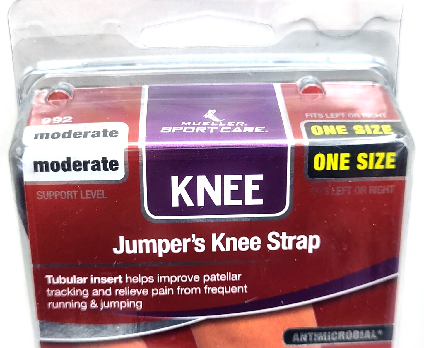 MUELLER Jumpers Knee Strap Moderate Support Antimicrobial Adjustable One Size