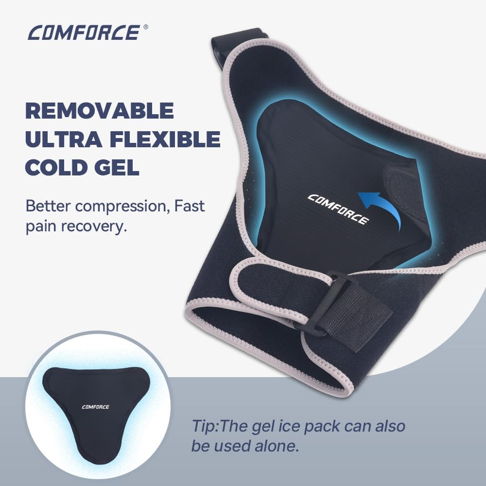 Shoulder Brace for Men with Gel Pack, Rotator Cuff Support Brace