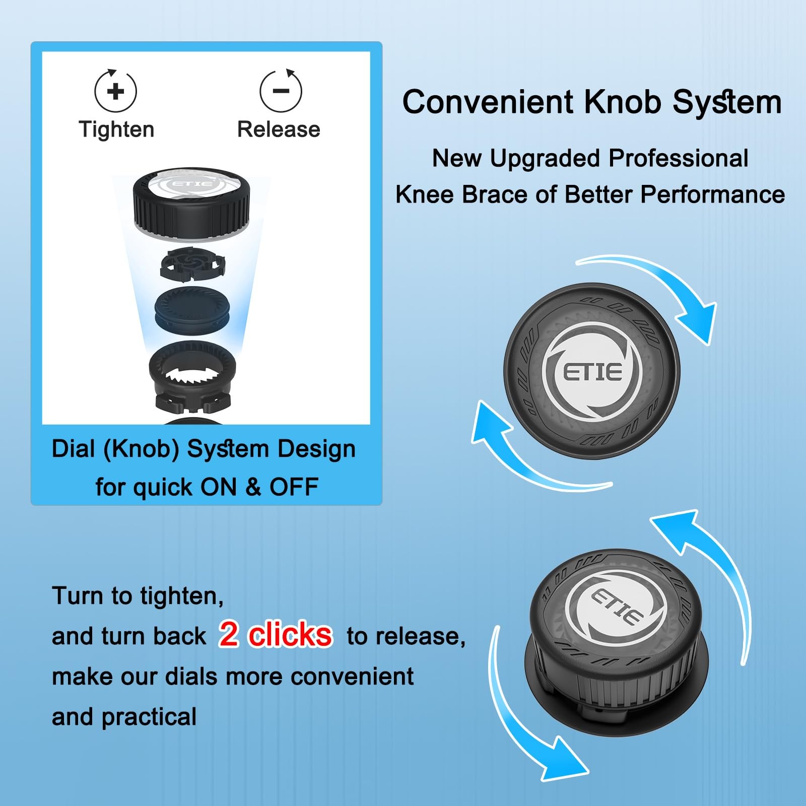 Knob Knee Brace, Knee Compression Sleeve with Patella Gel Pad & Side Stabiliz…