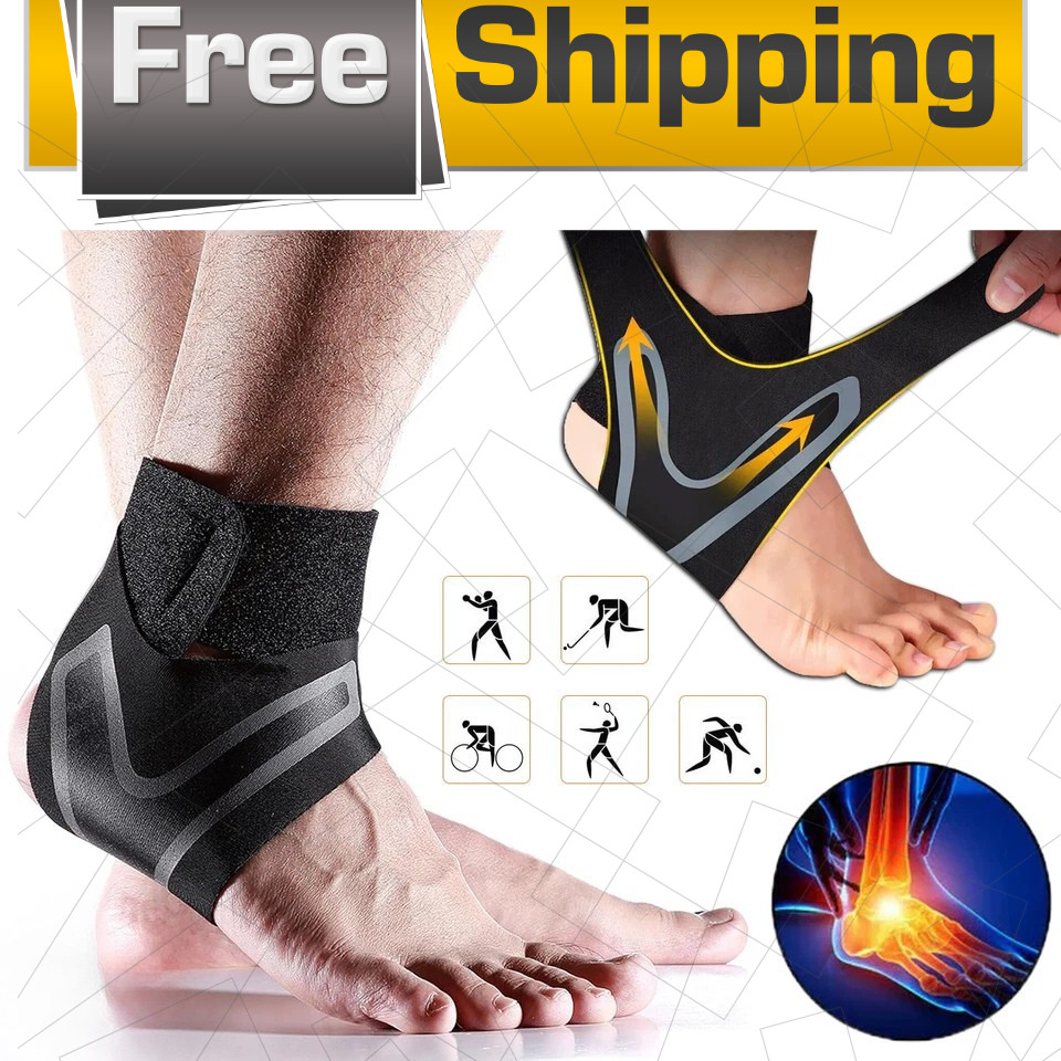 Ankle Support Brace Compression Sleeve Plantar Fasciitis Pain Relief Foot Wrap.