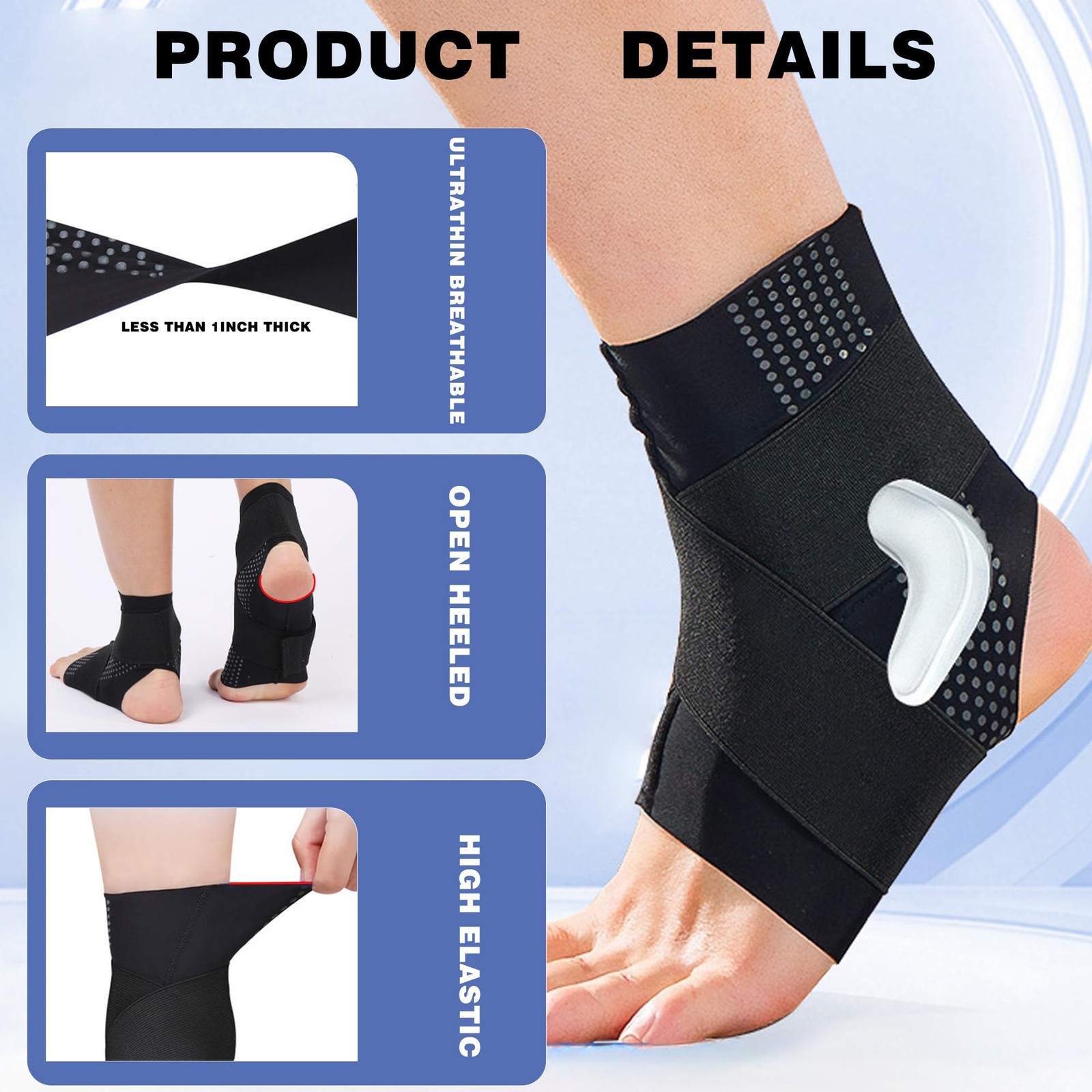 Ankle Brace Ankle Sprain Tendonitis Arthritis Foot Brace Men 57 /Women 68