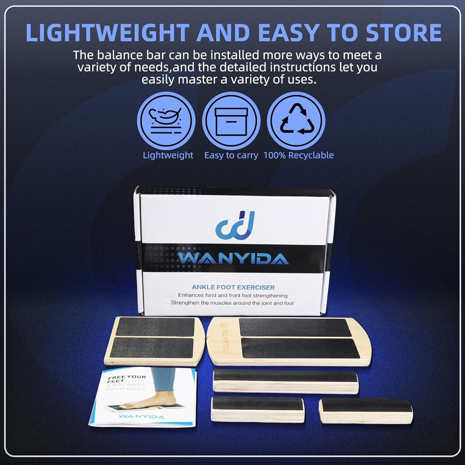 Versatile Ankle Foot Strengthener Balance Board – Plantar Fasciitis Relief Aid