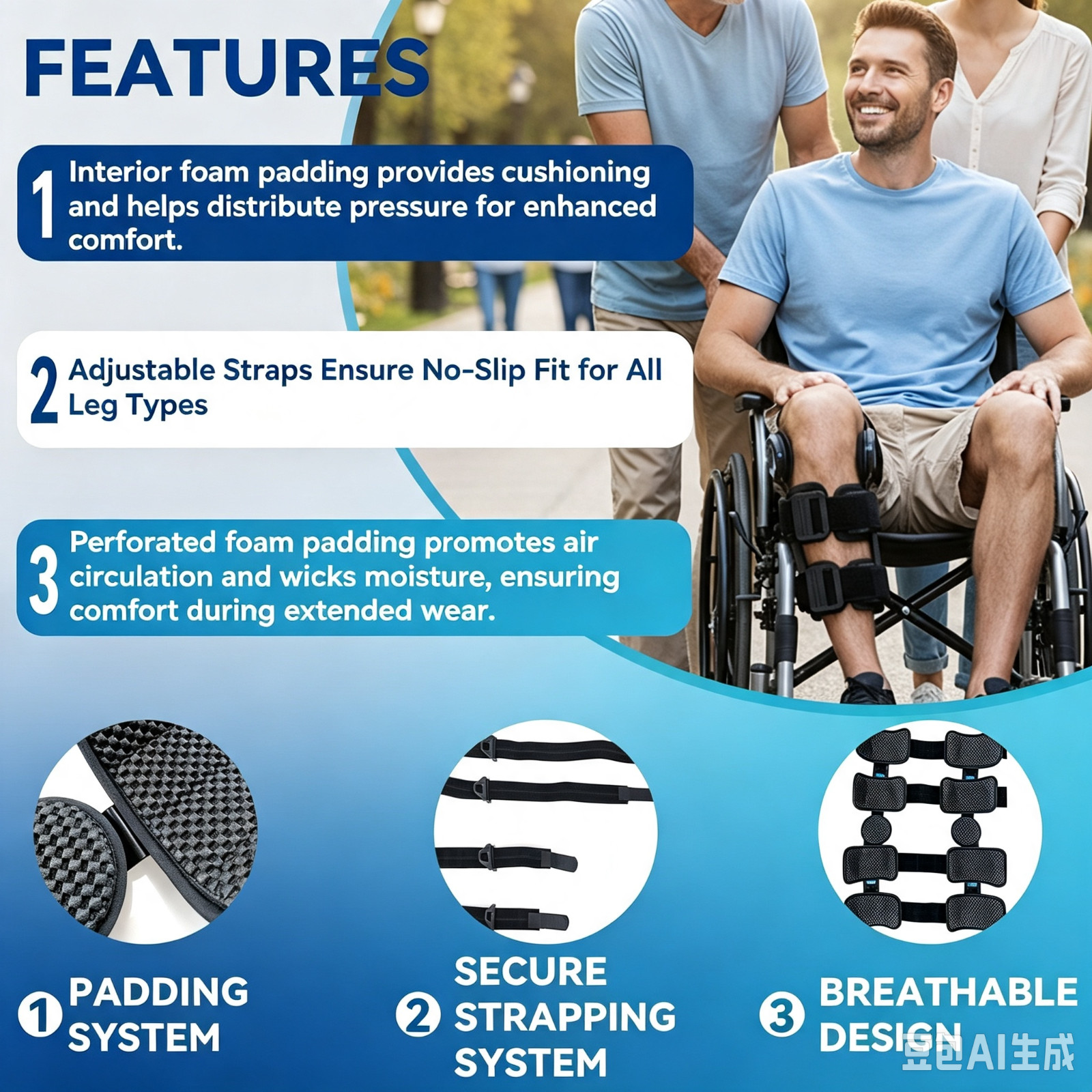Hinged Post Op Knee Brace Support Orthosis Immobilizer for ACL, PCL and MCL