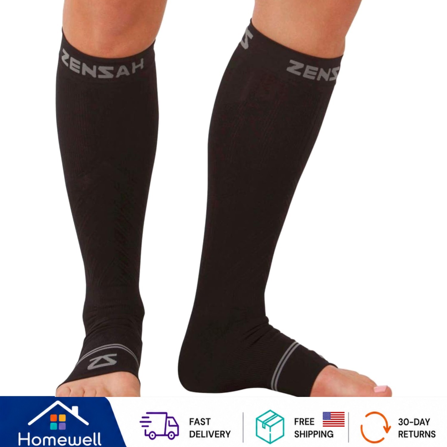 Graduated Compression Sleeves for Ankle & Calf Support – Pain Relief & Recovery