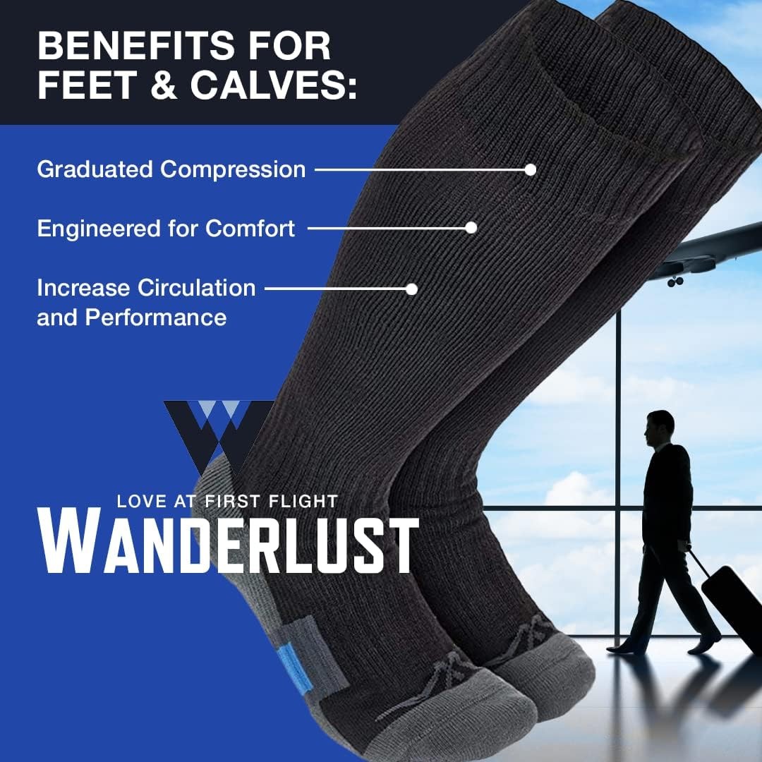 Wanderlust Travel Compression Socks – Support Stockings