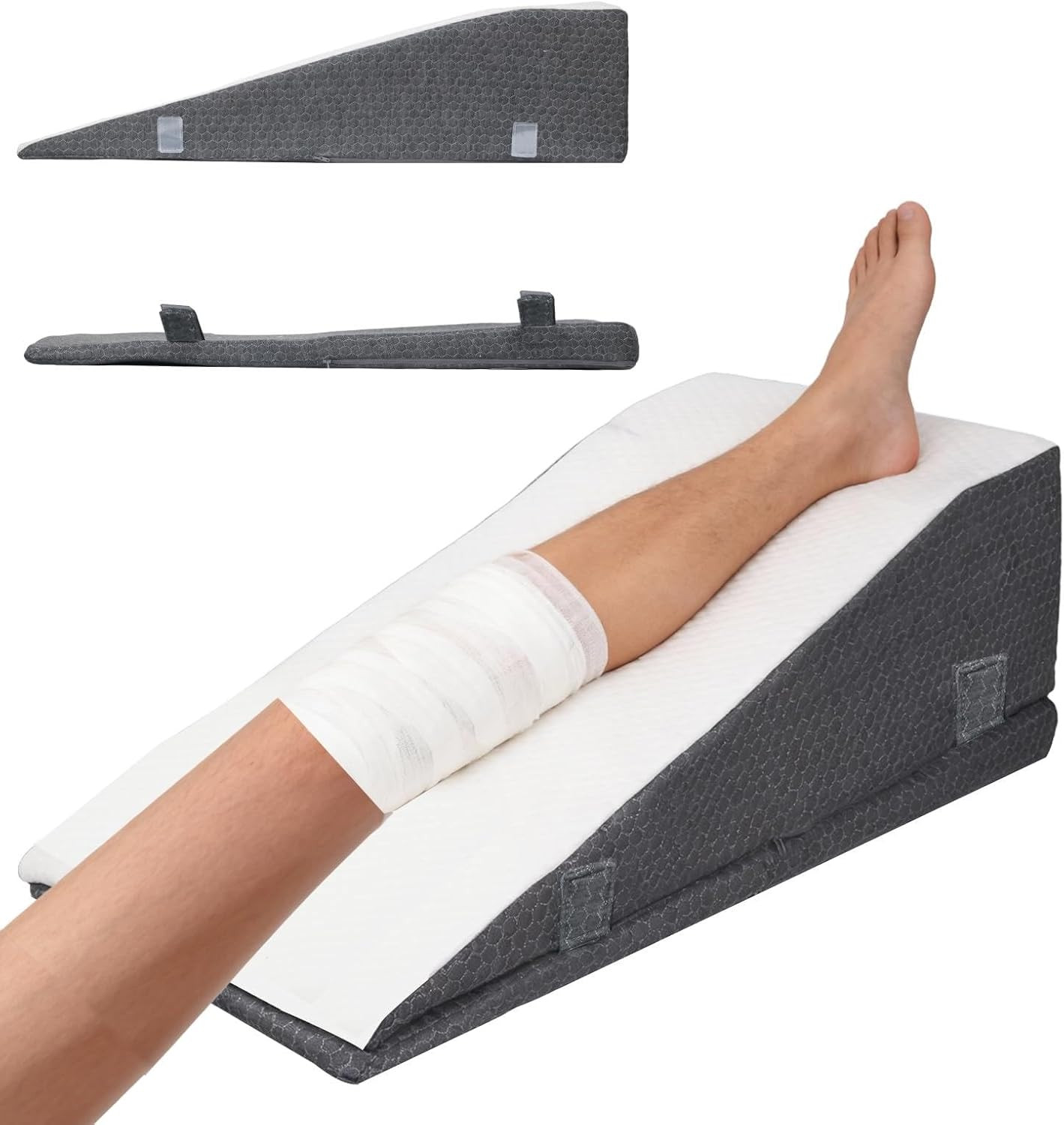 Leg Elevation Pillow Wedge for after Surgery – Adjustable Knee & Ankle Support
