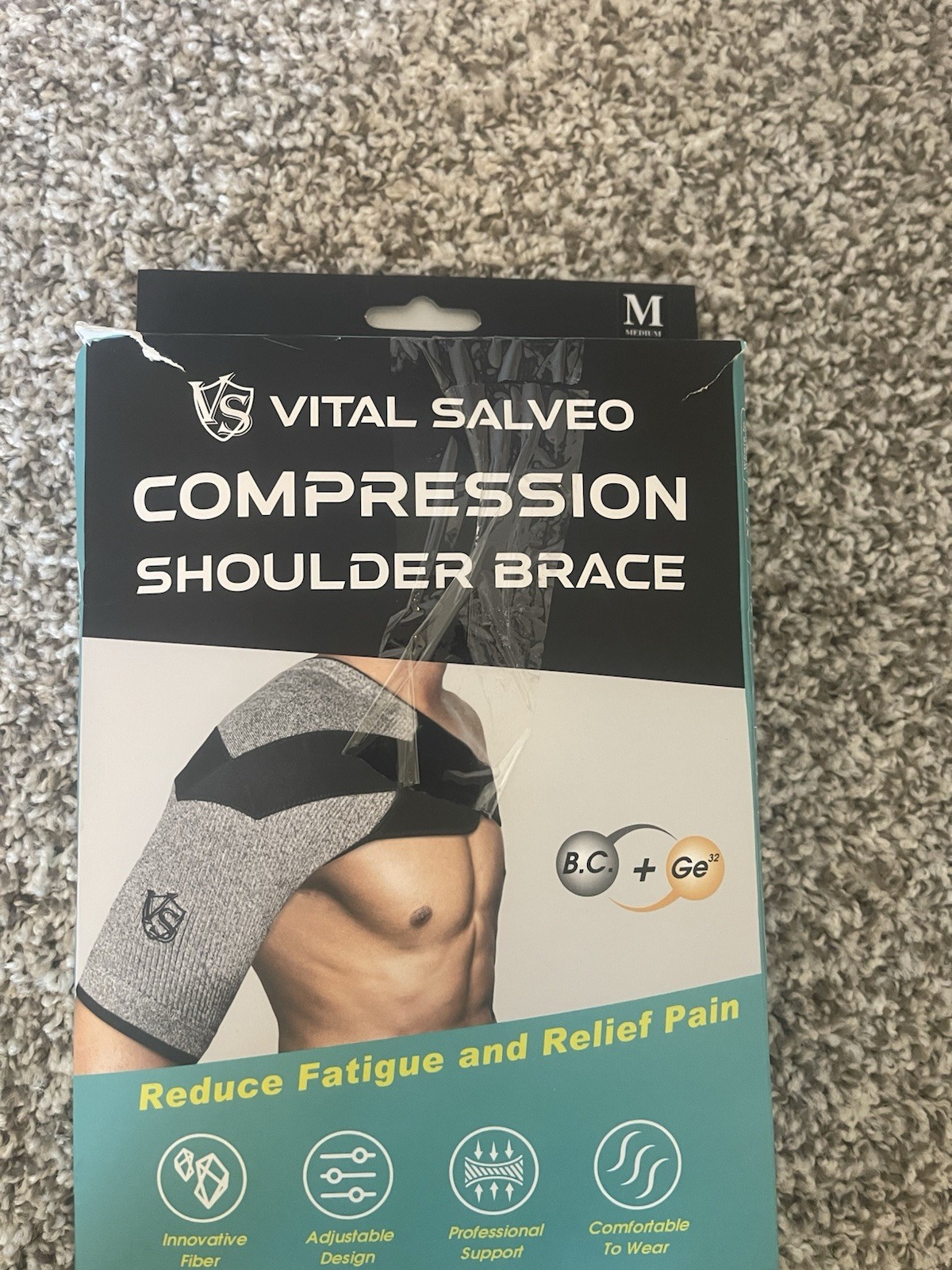 Vital Salveo Shoulder Brace Compression Sleeve Wrap with Support and Stability.