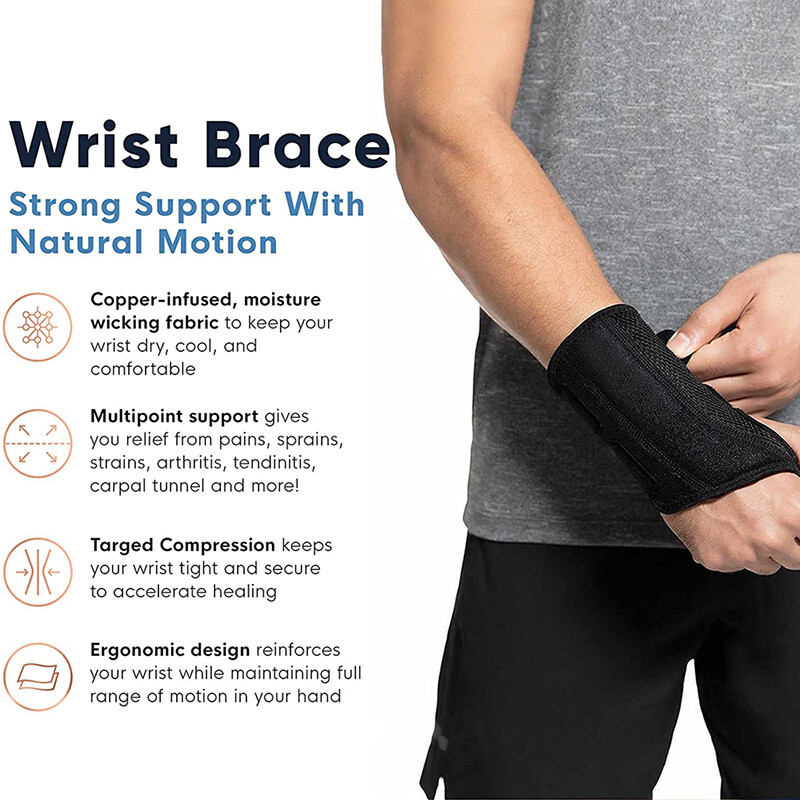 Left Right Hand Wrist Support Brace Splint Carpal Tunnel Sprain Arthritis Pain