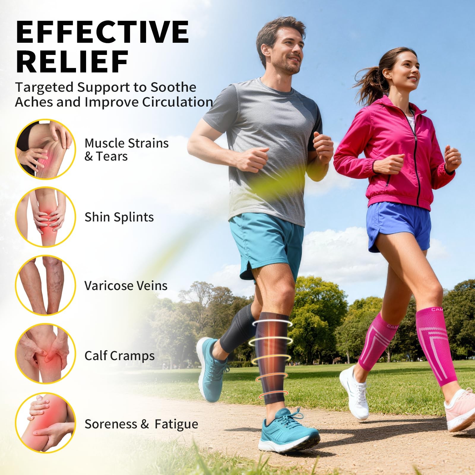 Calf Compression Sleeve Men & – Shin Splint Brace for Legs Pain , Varicose Ve…