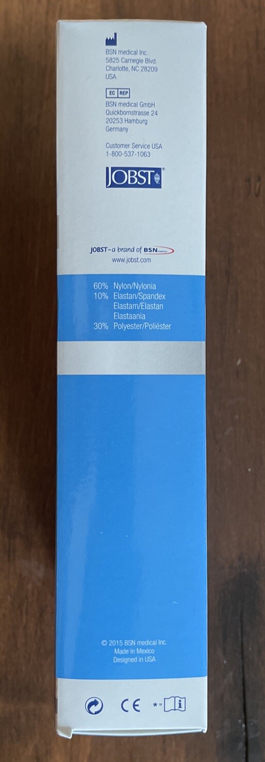 JOBST Sport Knee High 15-20 mmHg Closed Toe New Medical Compression Socks￼
