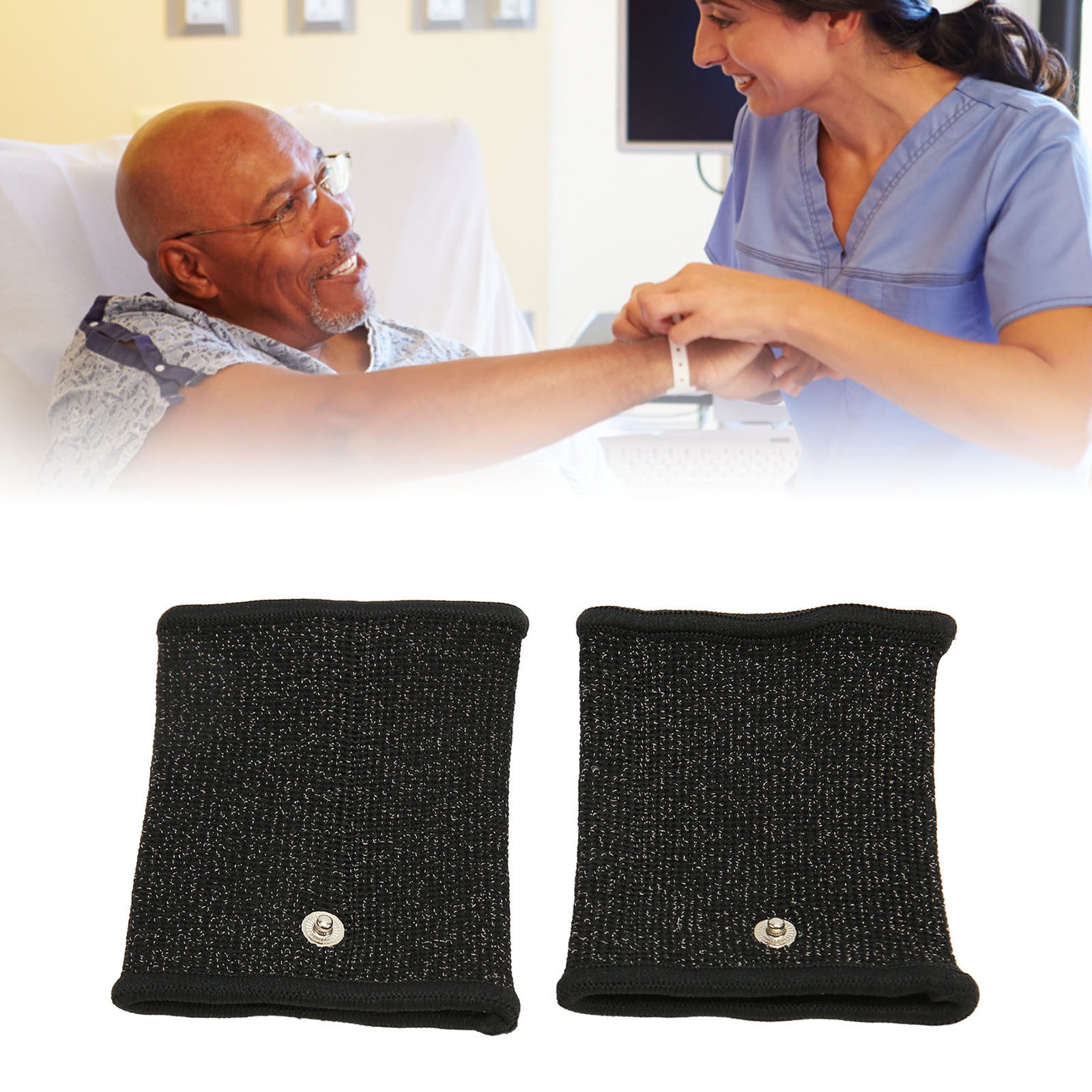 Tens Conductive Wristband Conductive Soft Elastic Electrode Wrist Support