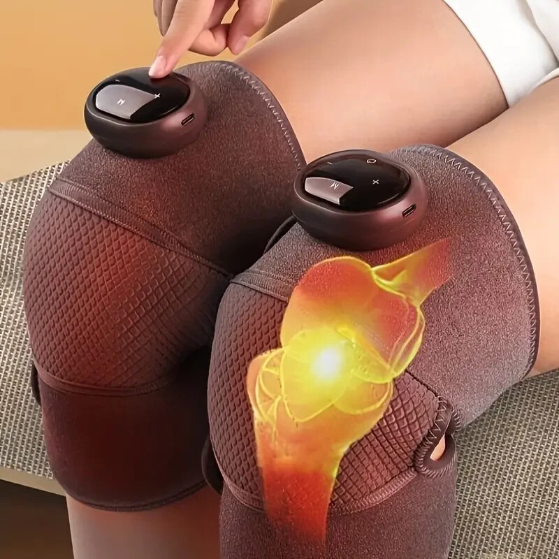 Electric Heating Vibration Knee Joint Brace Elbow Therapy Massager Pain Relief