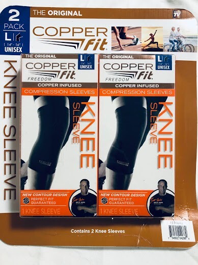 2 Pack Copper Fit Copper Infused Compression Knee Sleeve ~Large 14″ – 16″ Unisex