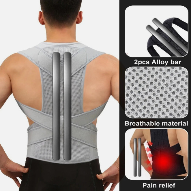 Adjustable Posture Corrector Low Back Support Shoulder Brace Belt for Men Women
