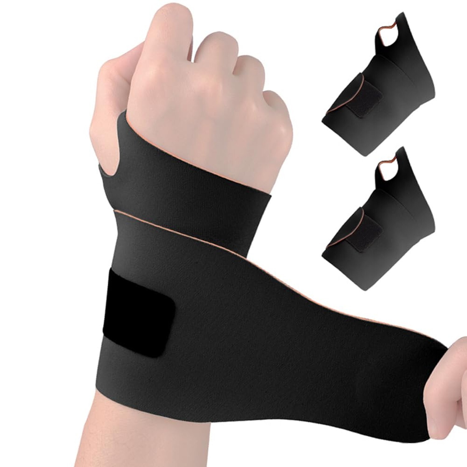 Compression Wrist Brace (2Pcs), Elastic Wrist Wrap Support for Carpal Tunnel,…