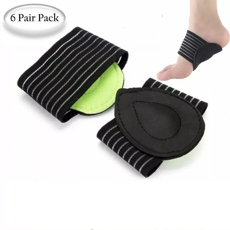 6 Pairs Arch Support Relief Cushioned Foot Plantar Fasciitis Pain Shoe Insoles