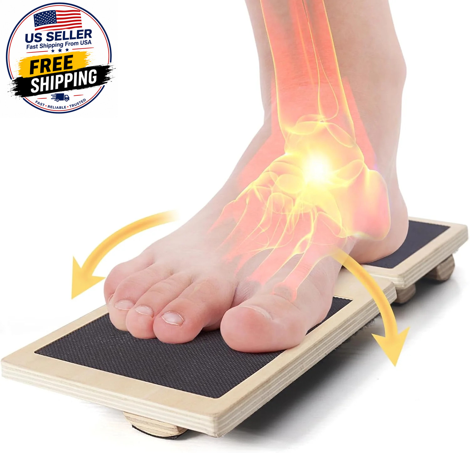 Ankle Strengthener Exerciser for Sprained, Single Foot Balance Board, Non-Slip W