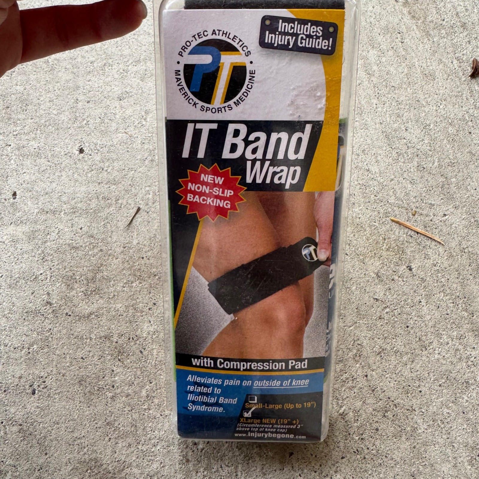 Pro-Tec Athletics IT Band Compression Wrap Small-Large Black Knee Support New