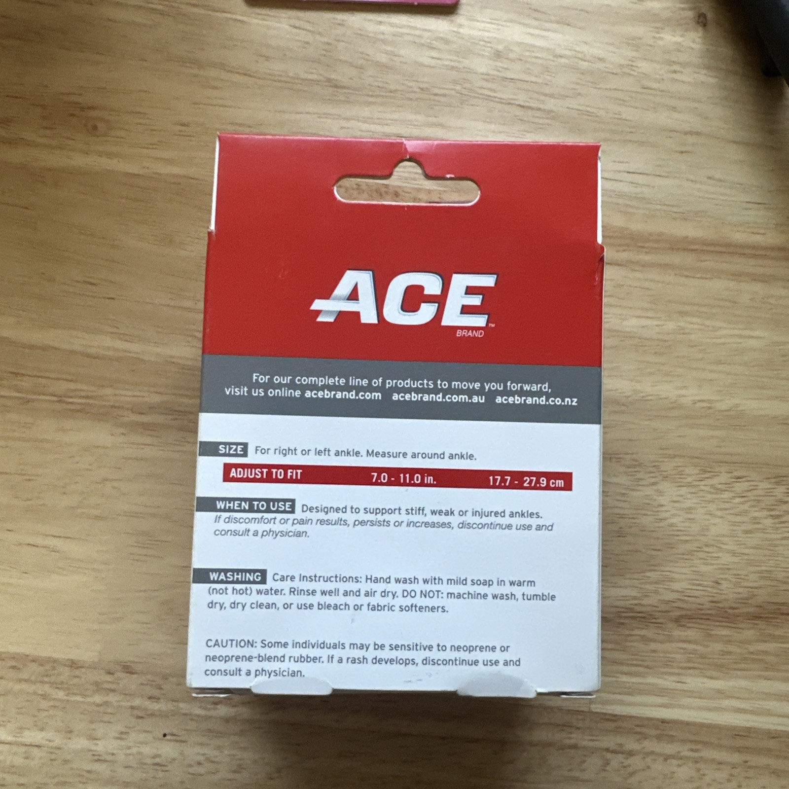 ACE Compression Adjustable Ankle Support Neoprene Left or Right Foot New in Box