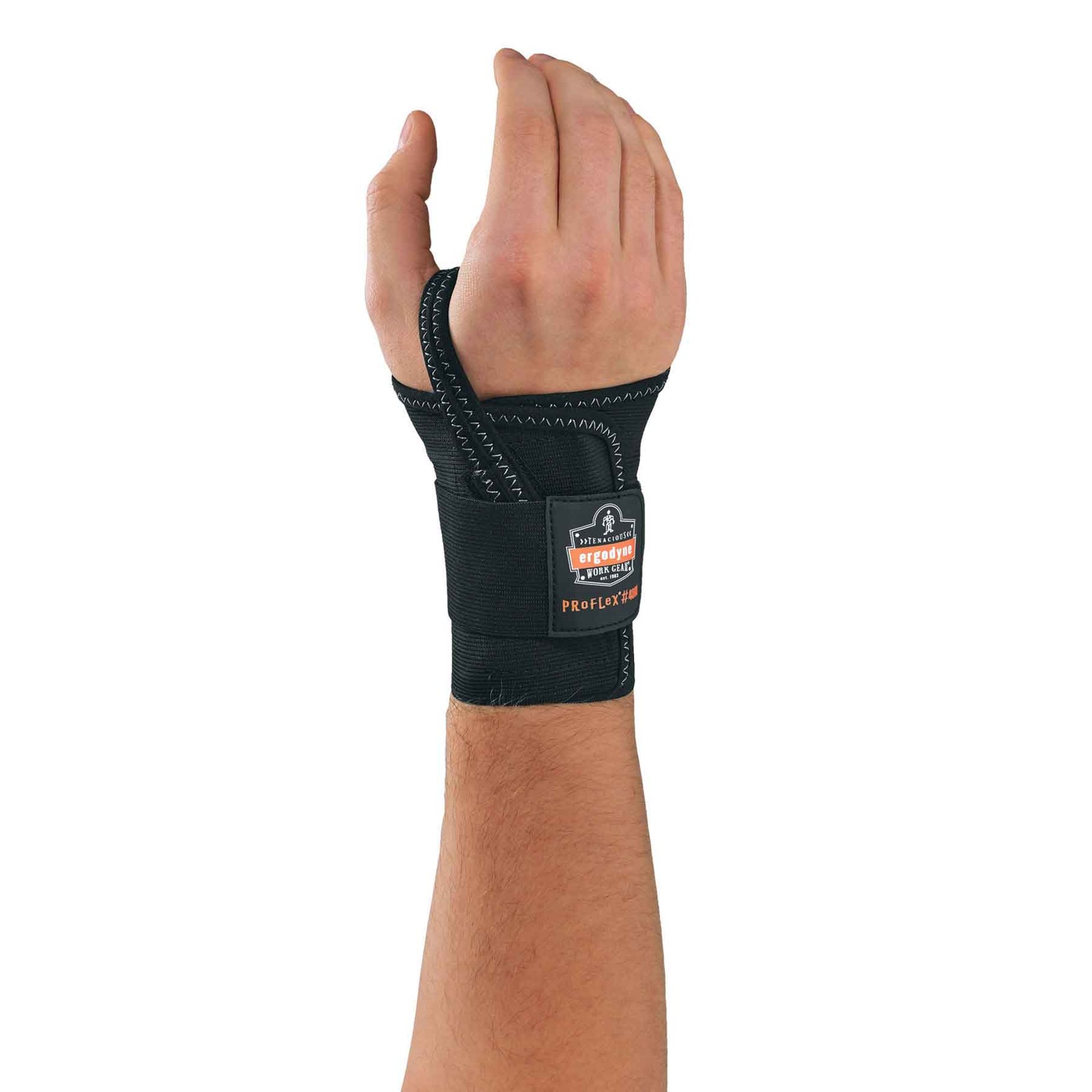 Ergodyne 70004 #4000 Single Strap Wrist Support Medium Right Hand Black