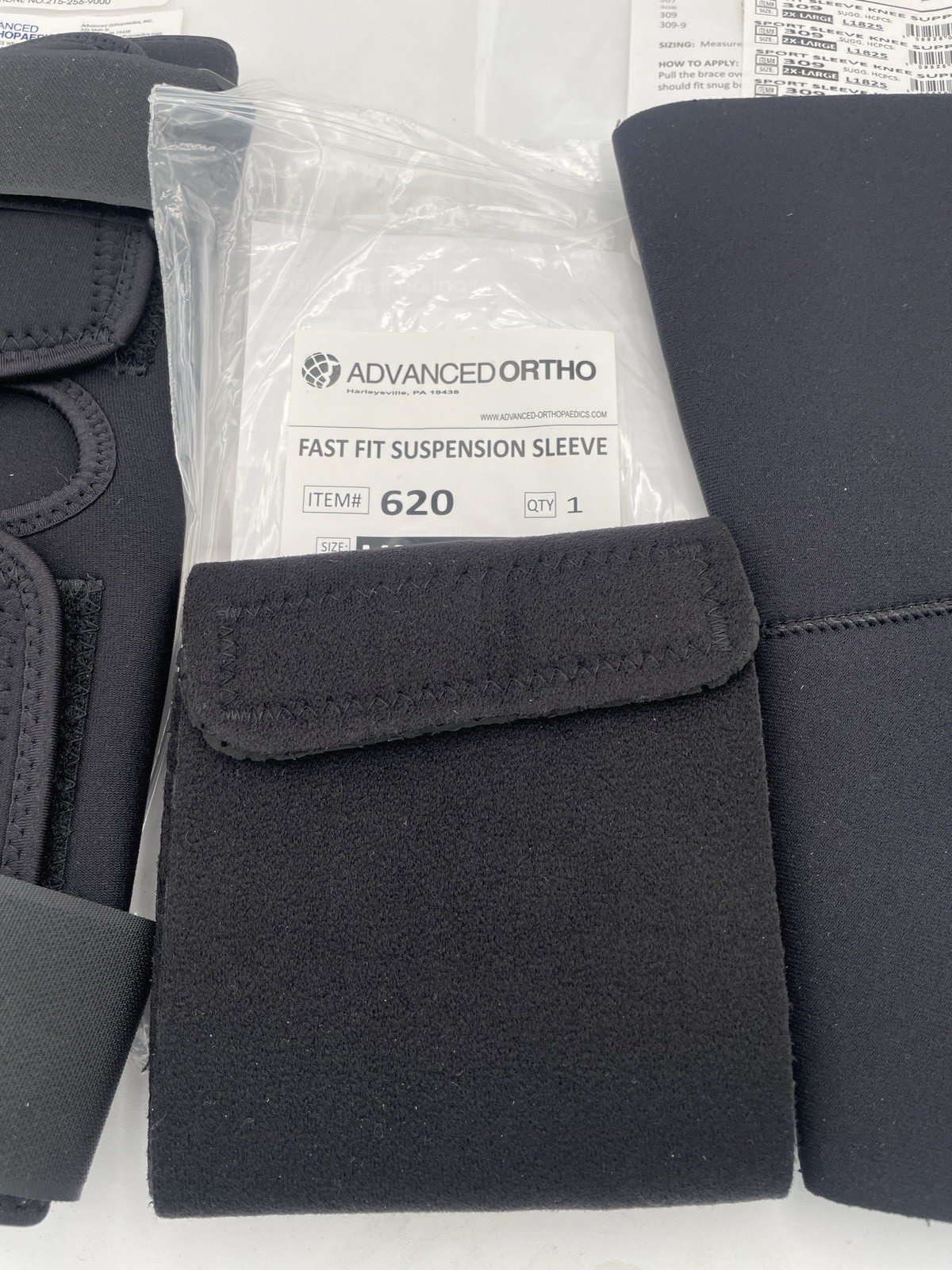 Advanced Orthopaedics Knee Support Brace Sleeves Size 2XL (620, 309, 629)