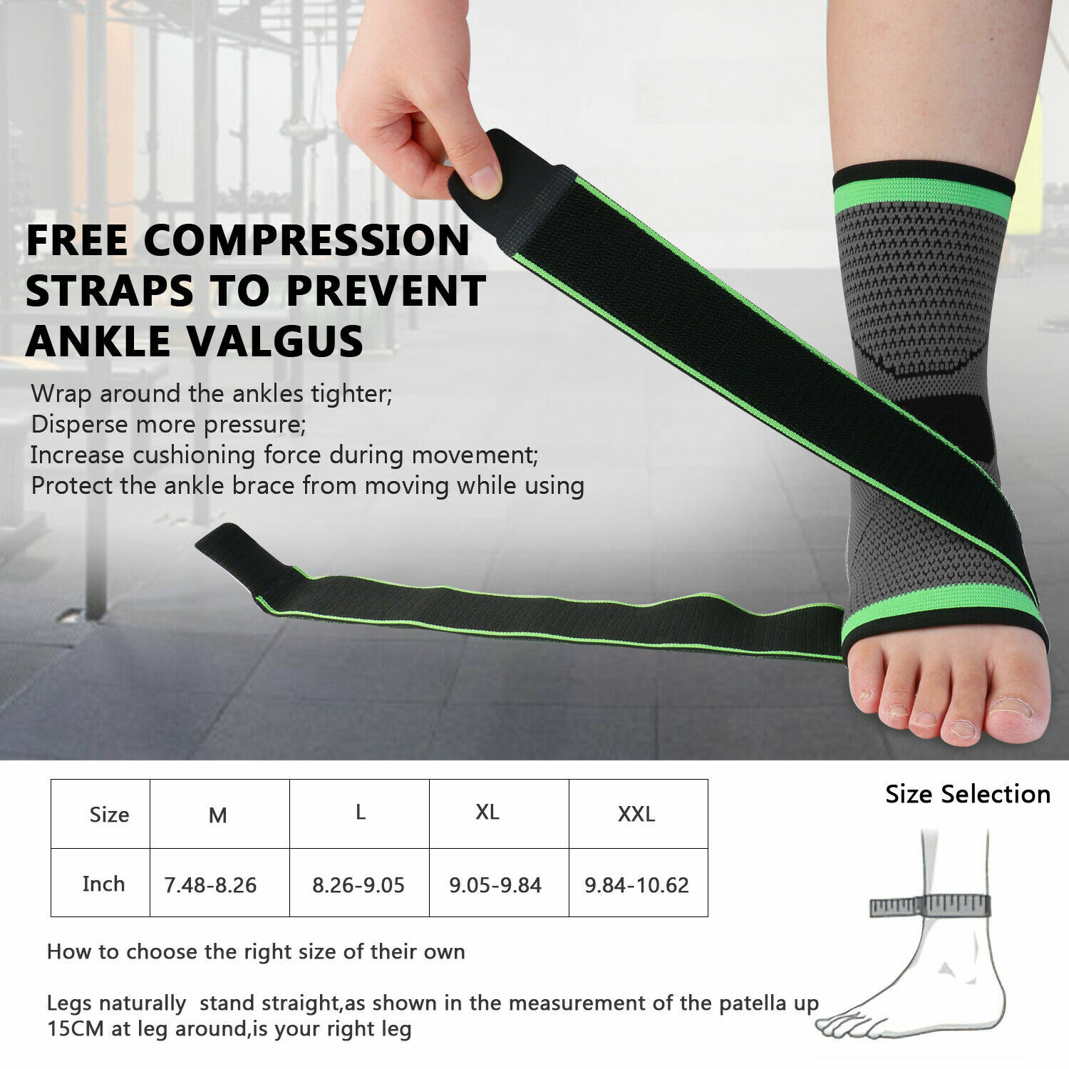 Tobillera Deportiva PROTECTOR DE TOBILLO Soporte Gym Foot Fasciitis Pain Relief