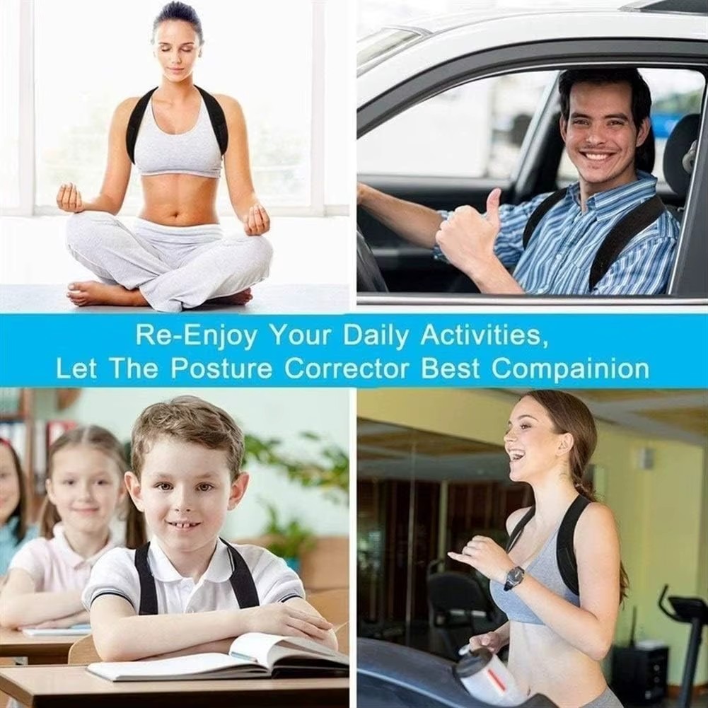Adjustable Posture Corrector Belt Back Shoulder Spine Support Brace
