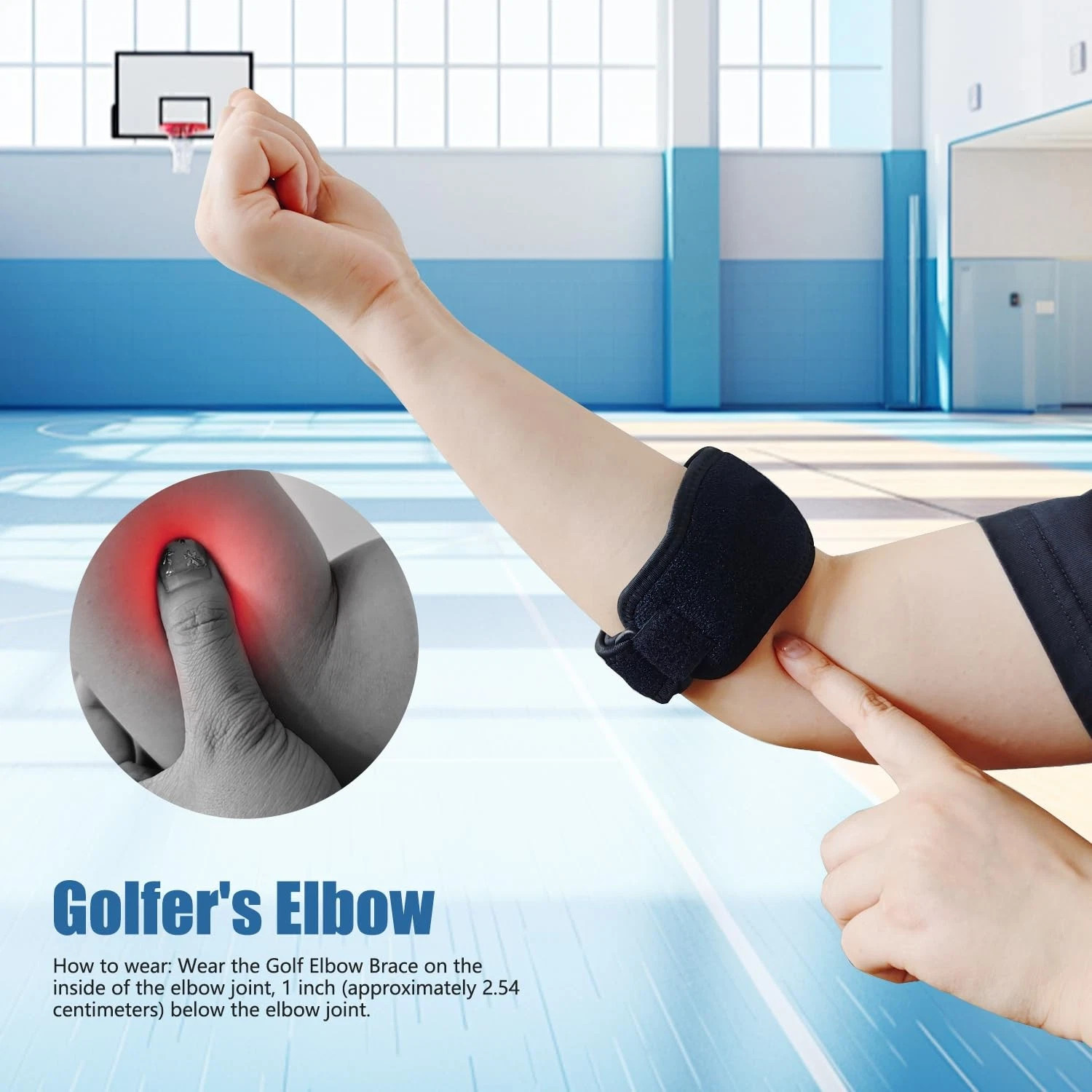 2x Tennis Elbow Brace for Men & Women, Golfers Counterforce Brace for Tendonitis