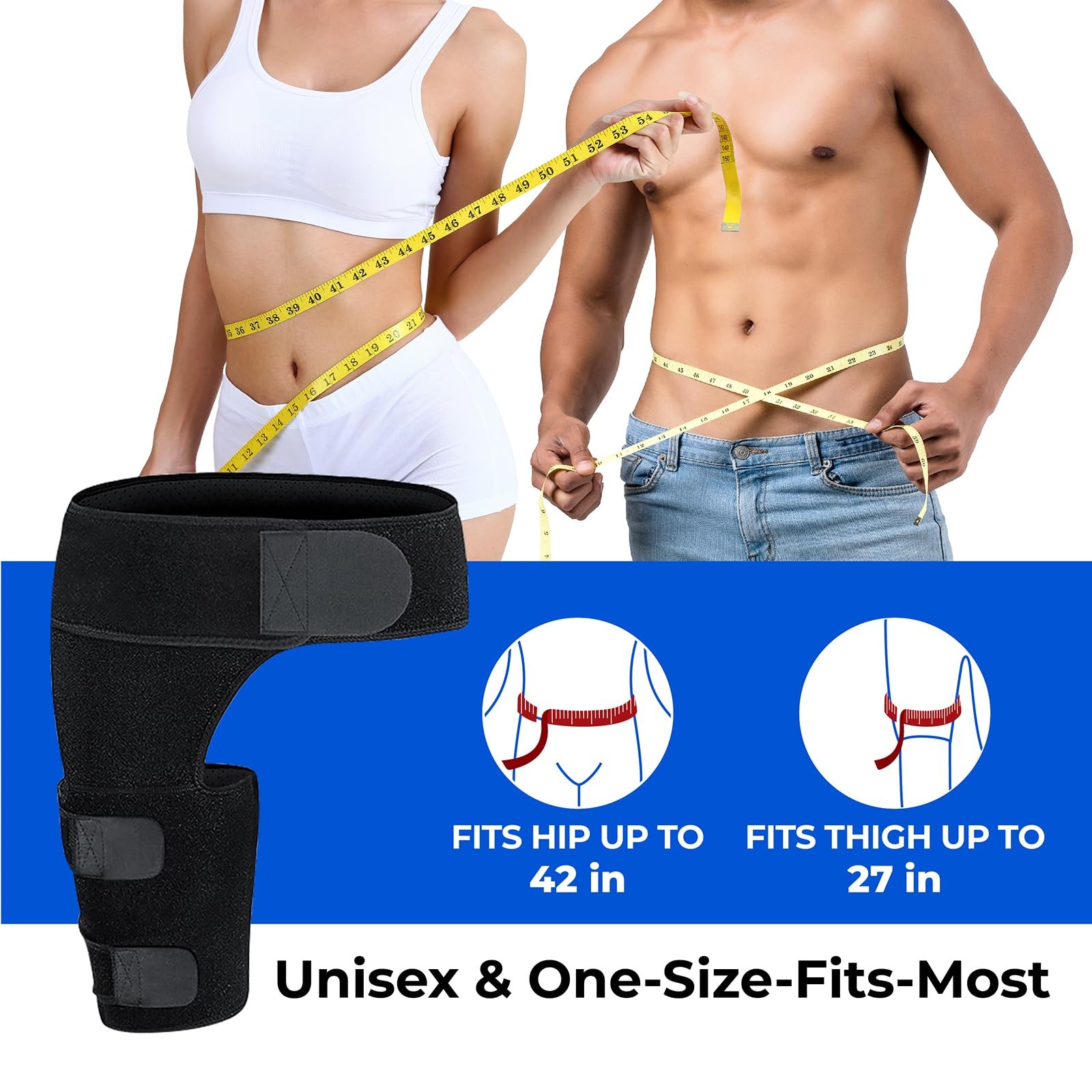 Groin Support Hip Brace Support for Quadricep Thigh Hamstring Compression Sleeve