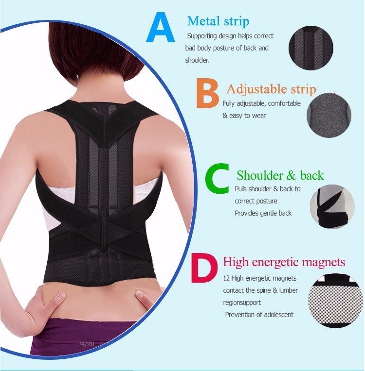 Hunchback Kyphosis Posture Back Support Brace Corrector Thoracic Shoulder Belt