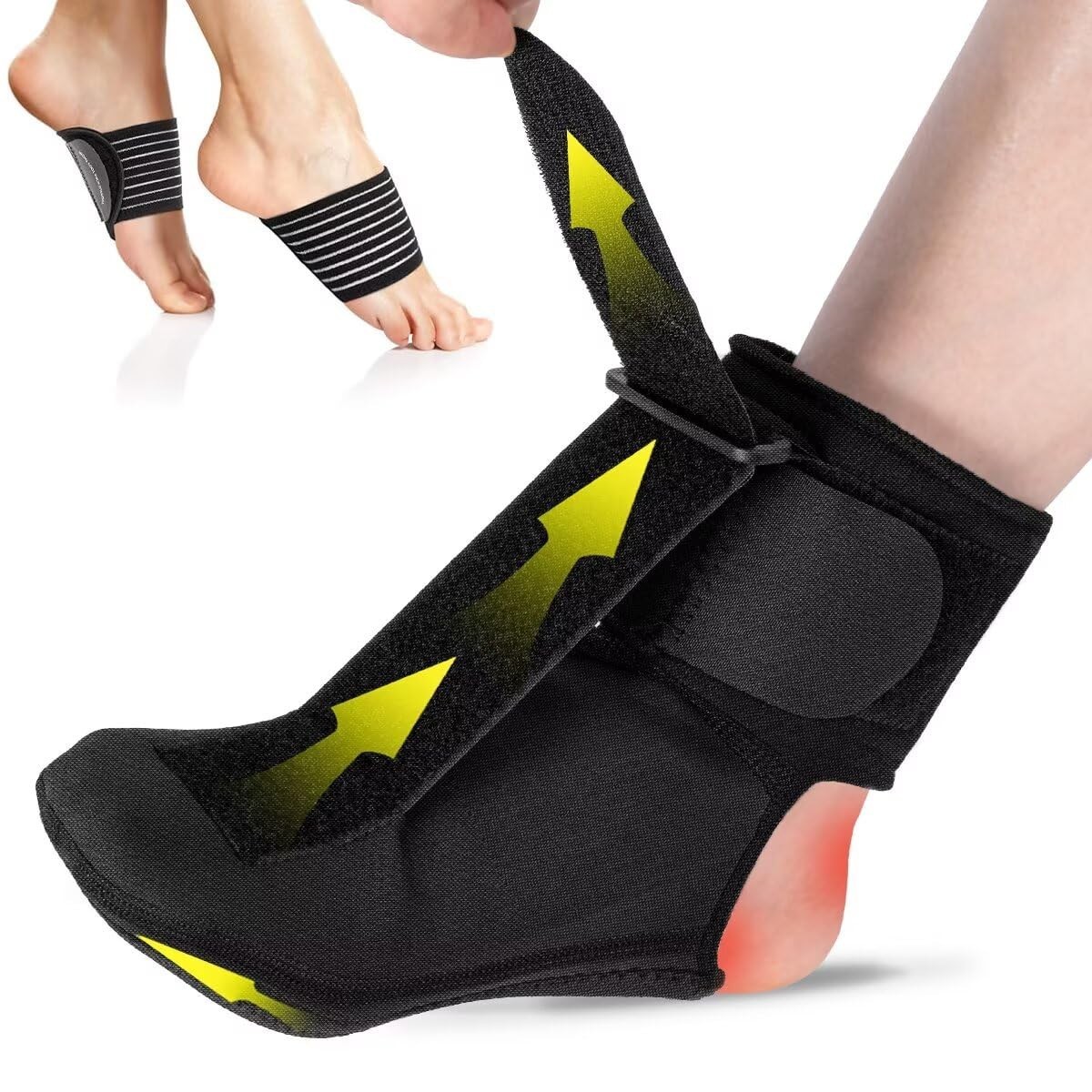Plantar Fasciitis Night Splint Adjustable Foot Drop Ankle Brace Support Toe Pain