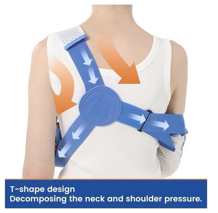 Willcom arm sling WLO 309B mesh version white blue LARGE RIGHT ARM UNISEX