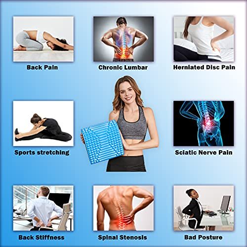 Back Stretcher Pillow – Dr. Approved For Back Pain Relief, Lumbar Support, Herni