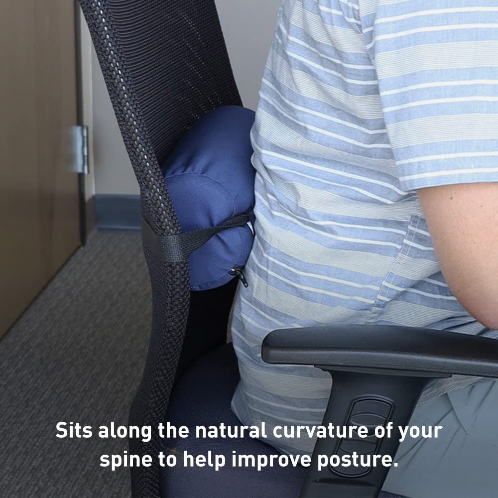 BodyMed Lumbar Support Cushion, Firm, Black – Lower Back Support for Improved…
