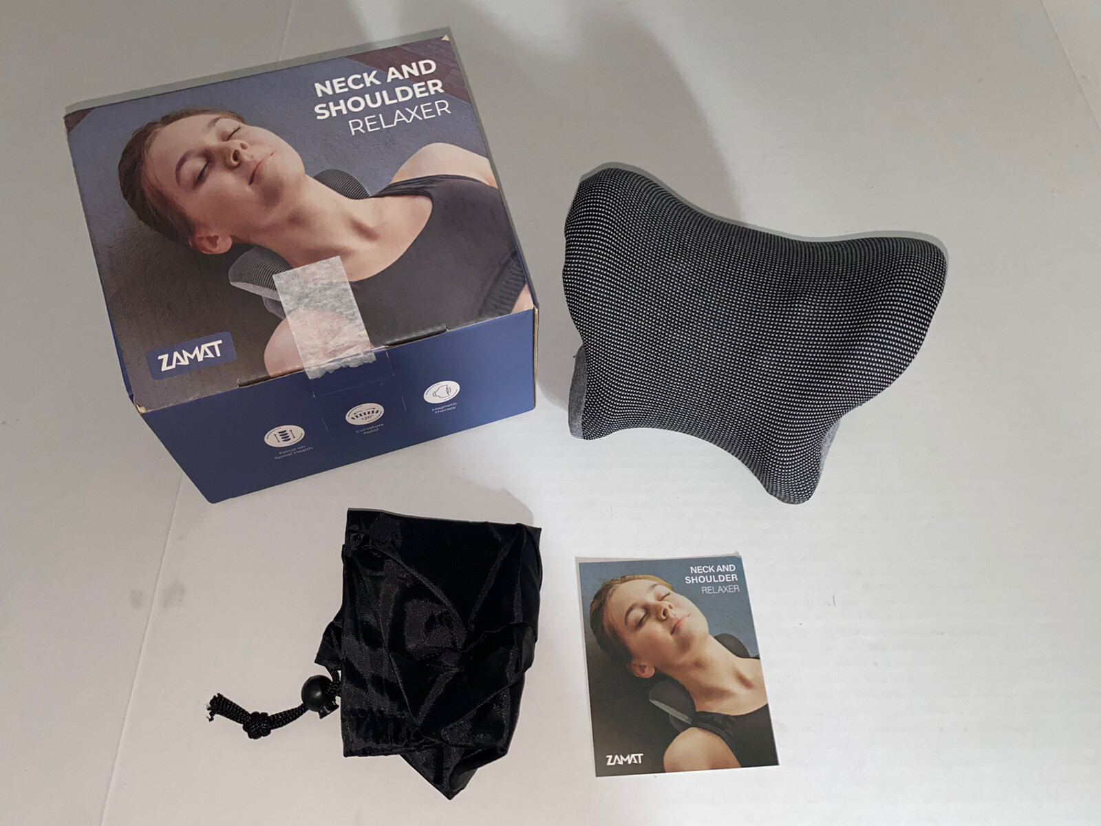 B4II ZAMAT Neck and Shoulder Relaxer Magnetic Therapy Pillowcase / Open Box