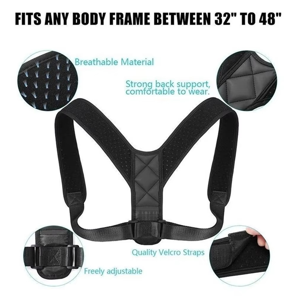 Adjustable Posture Corrector Back Support Brace Shoulder Belt for Men Women
