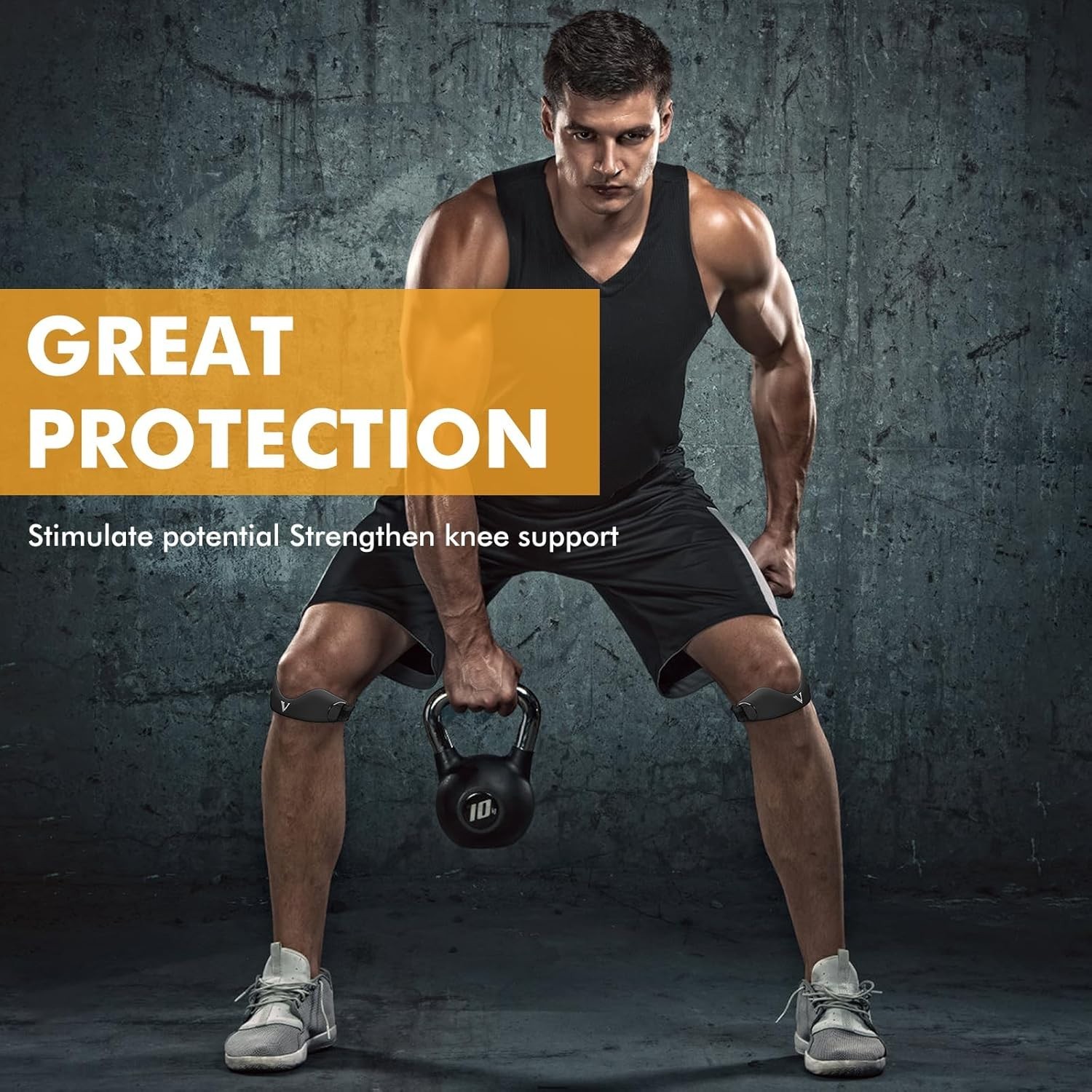 Silicone Patellar Tendon Support Strap 2-Pack, Knee Brace for Women Men, Adju…