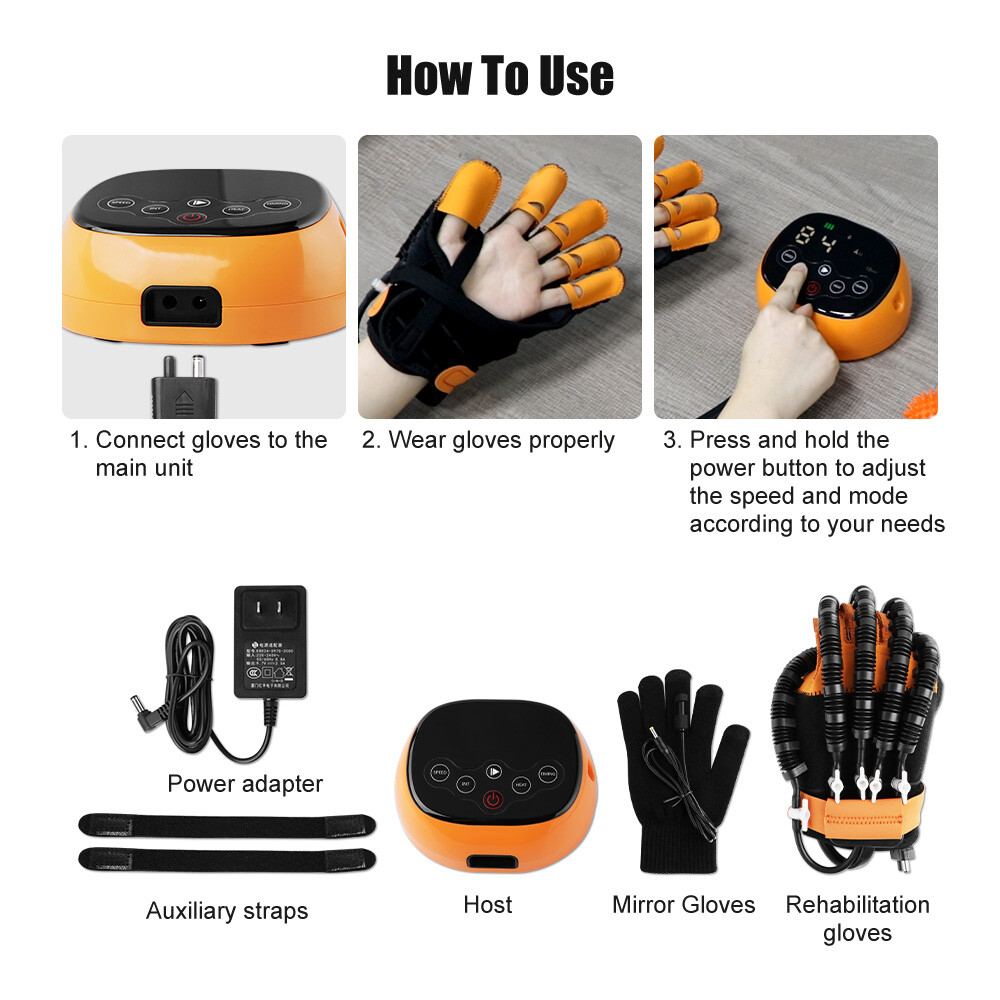 Hand Function Rehabilitation Robot Gloves Trainer for Finger Hemiplegia Recovery