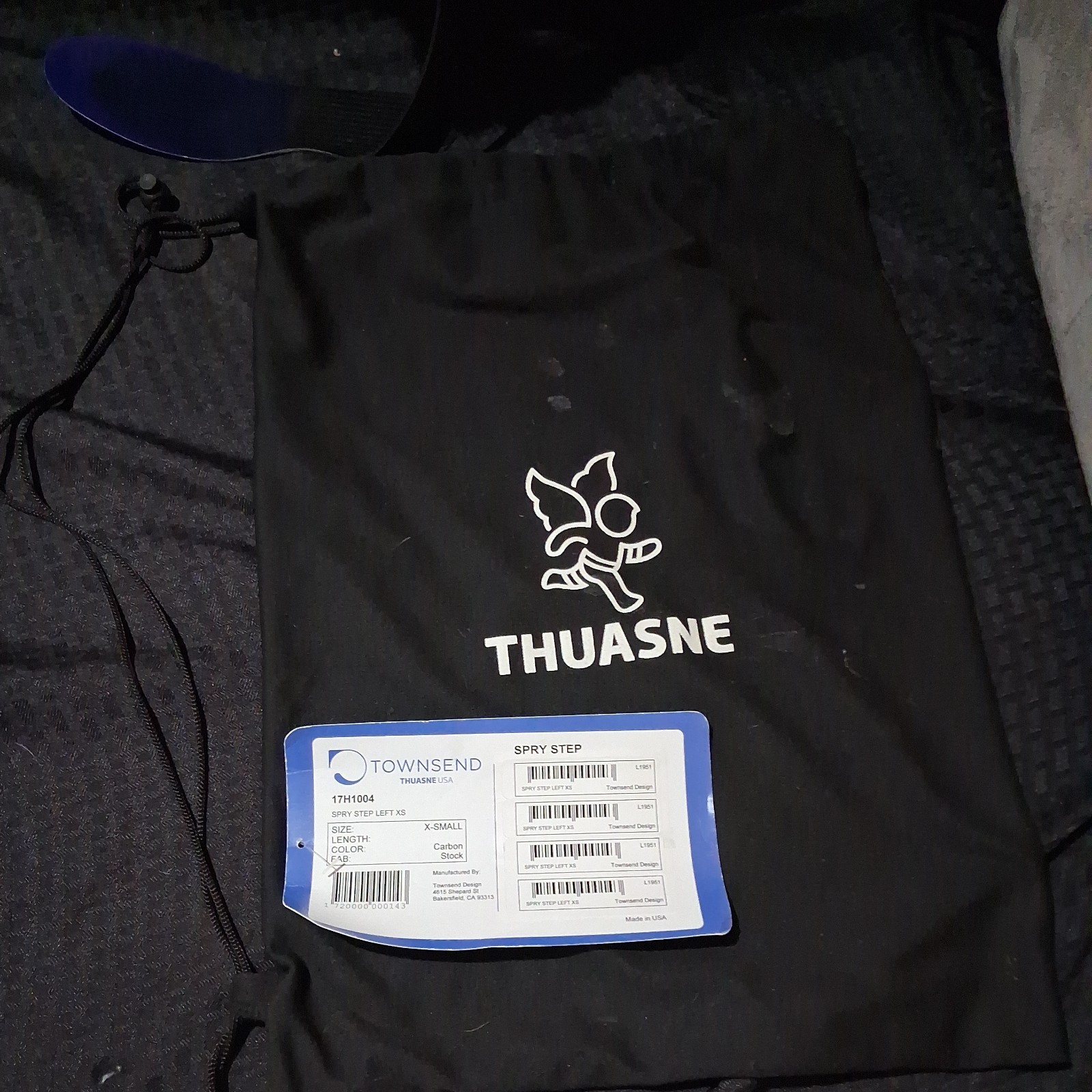 Thuasne Carbon Fiber AFO Brace XS-Left Black Blue Leg & Foot Orthosis 17H1004